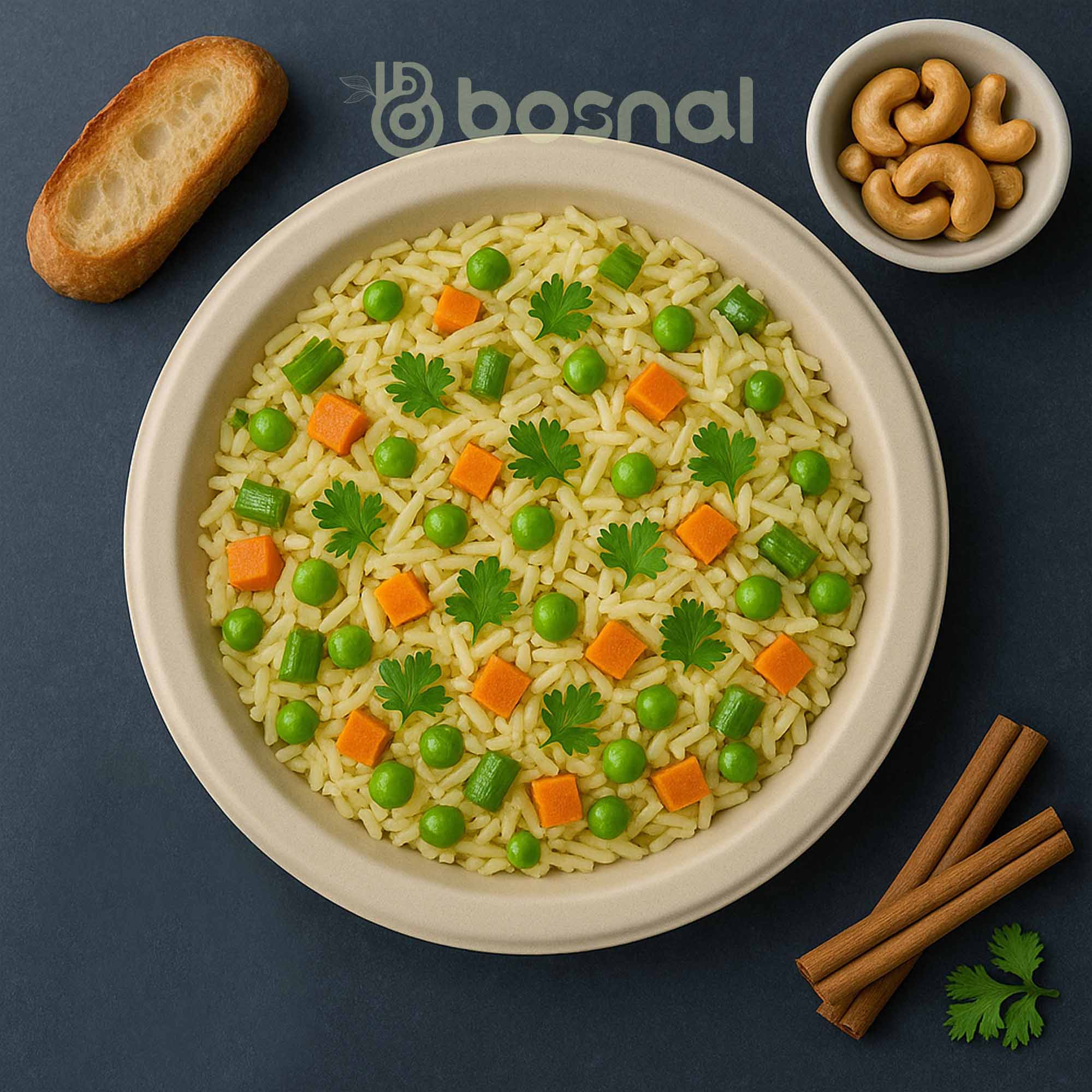 Bosnal - Sugarcane Bagasse Compostable 10 inch & 7 inch Round Plates with Cutlery
