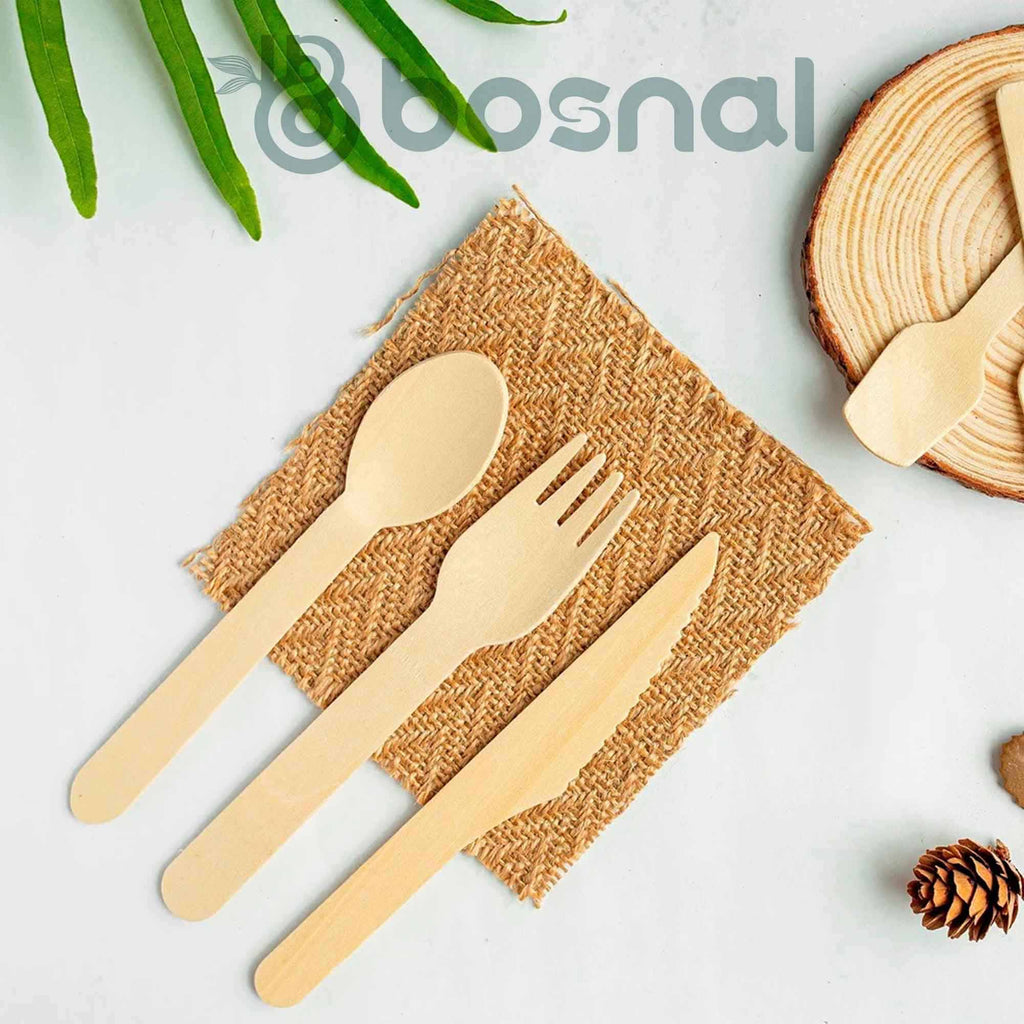 Bosnal - Sugarcane Bagasse Compostable 10 inch & 7 inch Round Plates with Cutlery