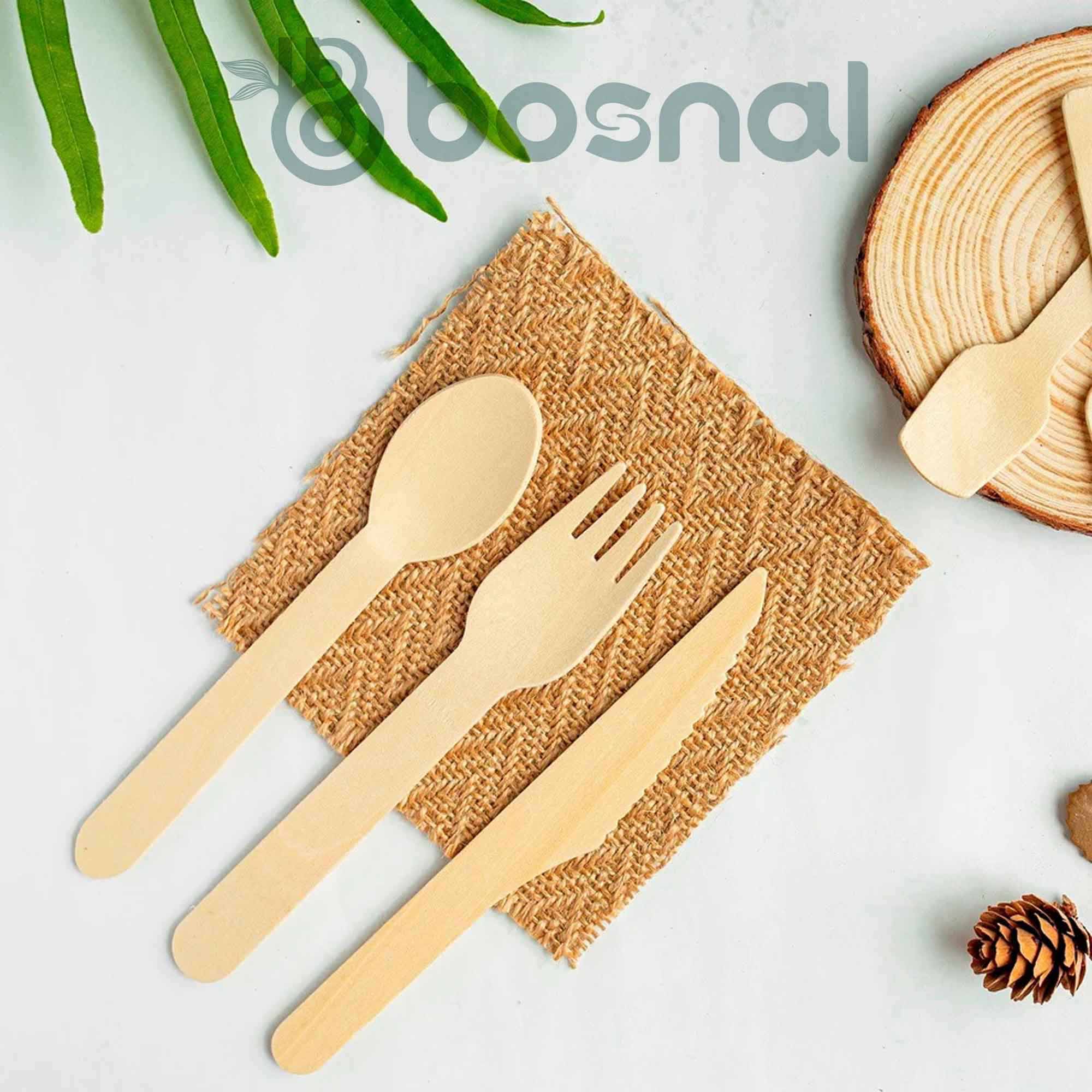 Bosnal - Sugarcane Bagasse Compostable 10 inch & 7 inch Round Plates with Cutlery
