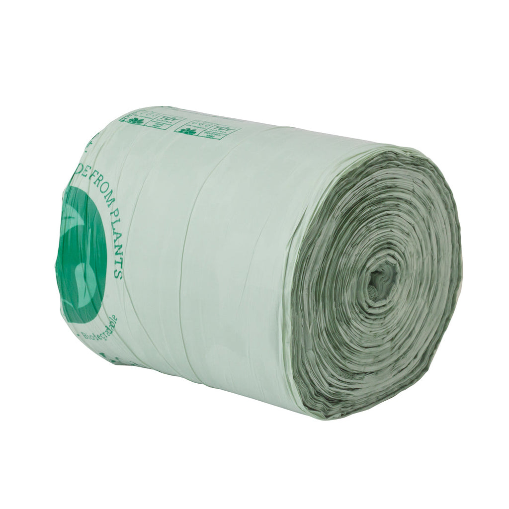 Basic Nature 8 gal Green Plastic Trash Can Liner - Compostable - 100 count box